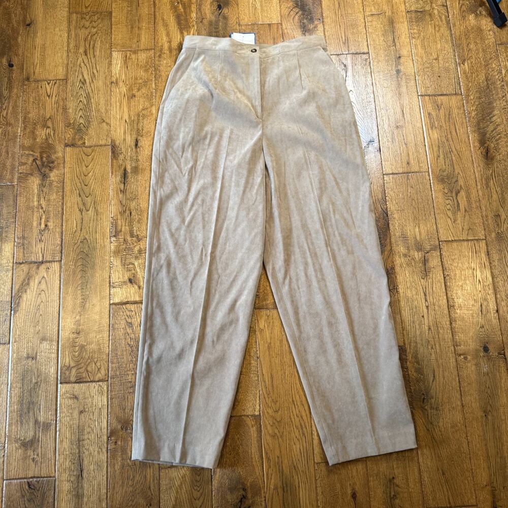 VTG Joan Leslie 3pc Skirt & Pants Beige Khaki Suit Womens Size 16 NWT Business - Picture 14 of 16